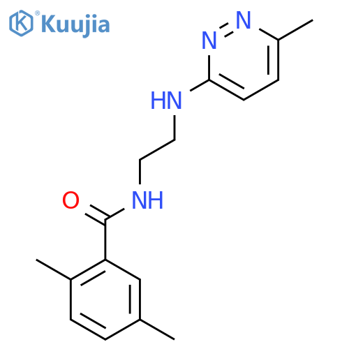 2,5-dimethyl-N-{2-(6-methylpyridazin-3-yl)aminoethyl}benzamide structure