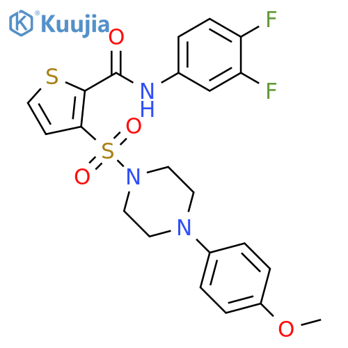 N-(3,4-difluorophenyl)-3-{[4-(4-methoxyphenyl)piperazin-1-yl]sulfonyl}thiophene-2-carboxamide structure