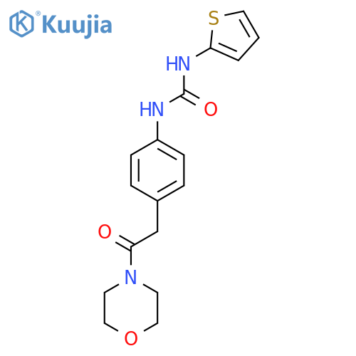 1-{4-2-(morpholin-4-yl)-2-oxoethylphenyl}-3-(thiophen-2-yl)urea structure