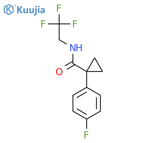 1-(4-fluorophenyl)-N-(2,2,2-trifluoroethyl)cyclopropane-1-carboxamide structure