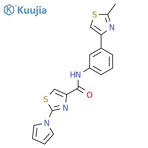 N-3-(2-methyl-1,3-thiazol-4-yl)phenyl-2-(1H-pyrrol-1-yl)-1,3-thiazole-4-carboxamide structure