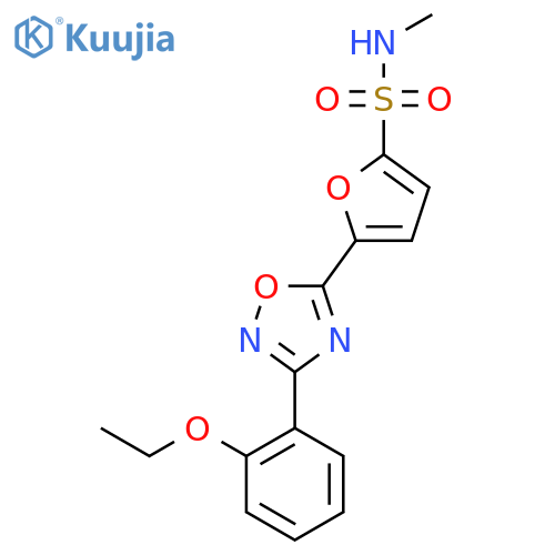 5-3-(2-ethoxyphenyl)-1,2,4-oxadiazol-5-yl-N-methylfuran-2-sulfonamide structure