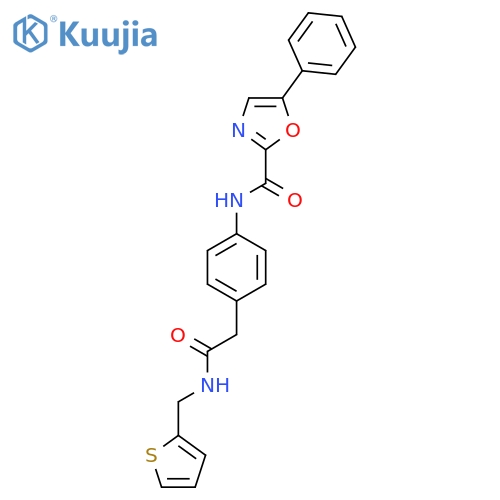 5-phenyl-N-4-({(thiophen-2-yl)methylcarbamoyl}methyl)phenyl-1,3-oxazole-2-carboxamide structure