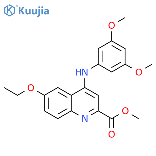 methyl 4-[(3,5-dimethoxyphenyl)amino]-6-ethoxyquinoline-2-carboxylate structure