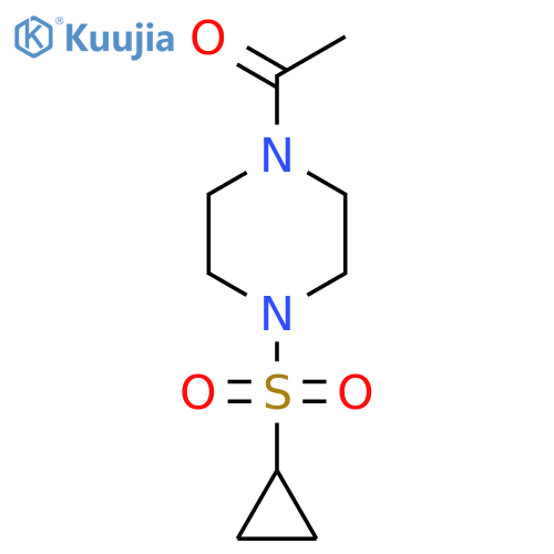 1-4-(cyclopropanesulfonyl)piperazin-1-ylethan-1-one structure