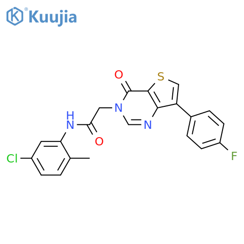 N-(5-chloro-2-methylphenyl)-2-[7-(4-fluorophenyl)-4-oxo-3H,4H-thieno[3,2-d]pyrimidin-3-yl]acetamide structure