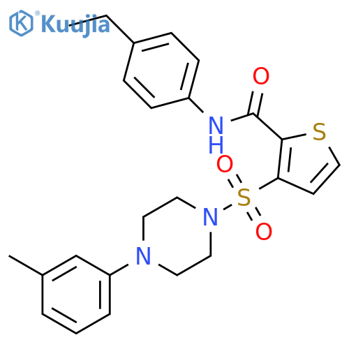 N-(4-ethylphenyl)-3-{[4-(3-methylphenyl)piperazin-1-yl]sulfonyl}thiophene-2-carboxamide structure