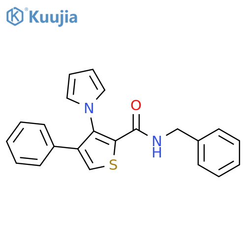 N-benzyl-4-phenyl-3-(1H-pyrrol-1-yl)thiophene-2-carboxamide structure