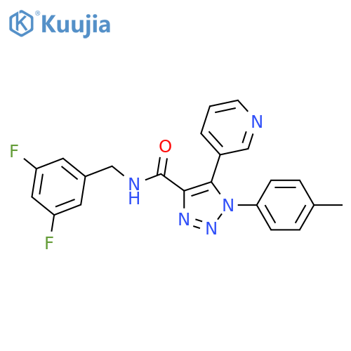 N-[(3,5-difluorophenyl)methyl]-1-(4-methylphenyl)-5-(pyridin-3-yl)-1H-1,2,3-triazole-4-carboxamide structure