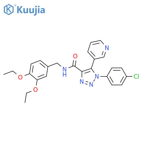 1-(4-chlorophenyl)-N-[(3,4-diethoxyphenyl)methyl]-5-(pyridin-3-yl)-1H-1,2,3-triazole-4-carboxamide structure