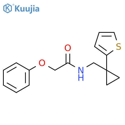 2-phenoxy-N-{1-(thiophen-2-yl)cyclopropylmethyl}acetamide structure