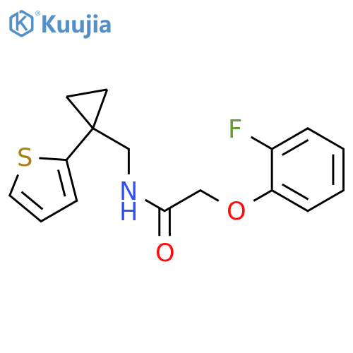 2-(2-fluorophenoxy)-N-{1-(thiophen-2-yl)cyclopropylmethyl}acetamide structure