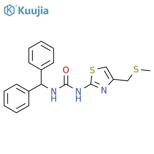 1-(diphenylmethyl)-3-{4-(methylsulfanyl)methyl-1,3-thiazol-2-yl}urea structure