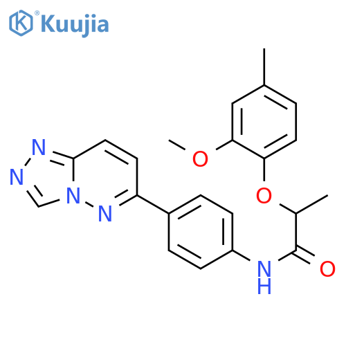2-(2-methoxy-4-methylphenoxy)-N-(4-{1,2,4triazolo4,3-bpyridazin-6-yl}phenyl)propanamide structure