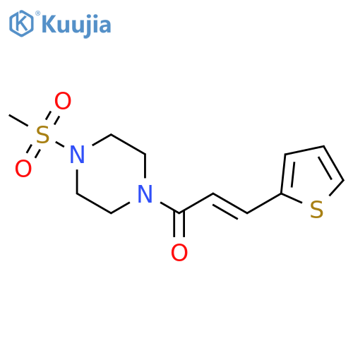 (2E)-1-(4-methanesulfonylpiperazin-1-yl)-3-(thiophen-2-yl)prop-2-en-1-one structure