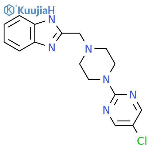 2-{4-(5-chloropyrimidin-2-yl)piperazin-1-ylmethyl}-1H-1,3-benzodiazole structure