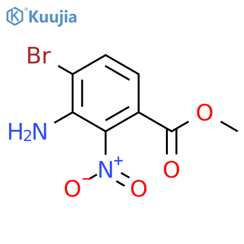 methyl 3-amino-4-bromo-2-nitro-benzoate structure