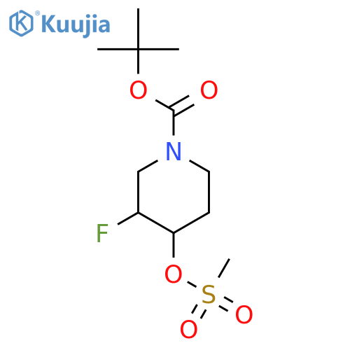 tert-Butyl 3-fluoro-4-((methylsulfonyl)oxy)piperidine-1-carboxylate structure
