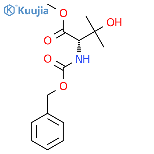 methyl (2S)-2-{[(benzyloxy)carbonyl]amino}-3-hydroxy-3-methylbutanoate structure