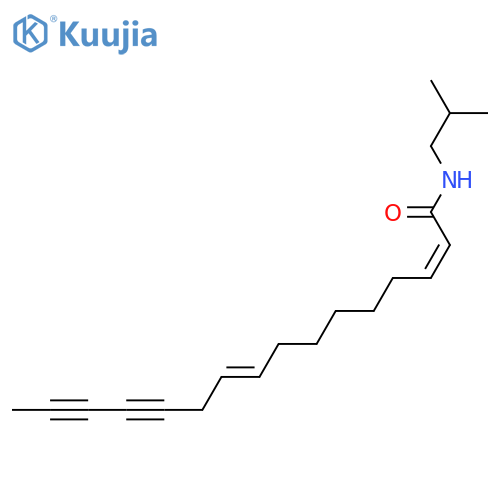 2,9-Hexadecadiene-12,14-diynamide, N-(2-methylpropyl)-, (2E,9Z)- structure