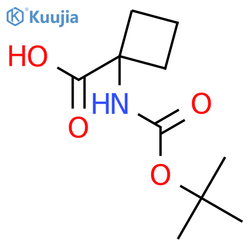 1-{[(tert-butoxy)carbonyl]amino}cyclobutane-1-carboxylic acid structure