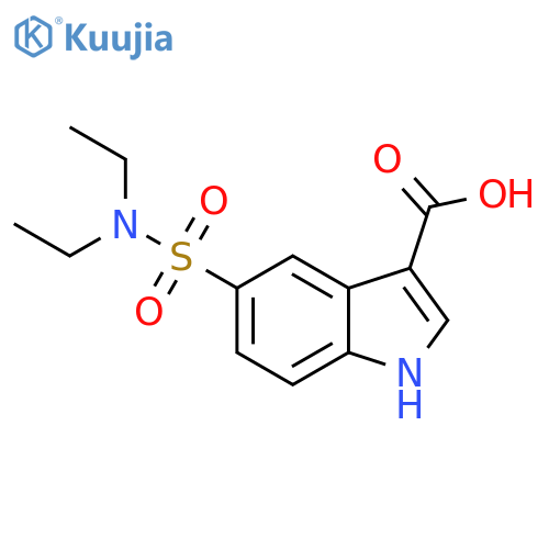 1H-Indole-3-carboxylicacid, 5-[(diethylamino)sulfonyl]- structure