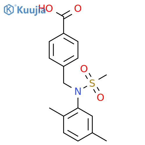 4-{(2,5-Dimethylphenyl)(methylsulfonyl)aminomethyl}benzoic acid structure