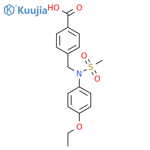 4-{(4-Ethoxyphenyl)(methylsulfonyl)aminomethyl}benzoic acid structure