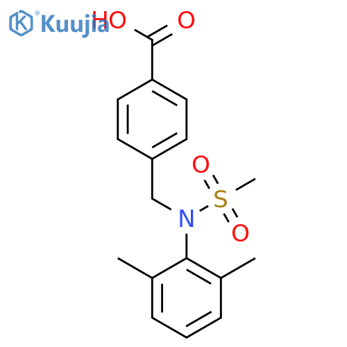 4-{(2,6-Dimethylphenyl)(methylsulfonyl)aminomethyl}benzoic acid structure