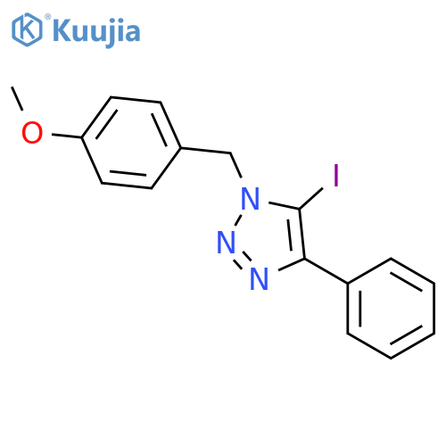 1H-1,2,3-Triazole, 5-iodo-1-[(4-methoxyphenyl)methyl]-4-phenyl- structure