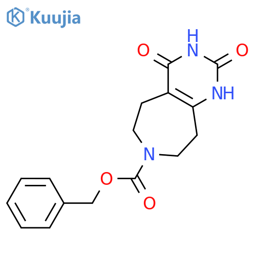 Benzyl 2,4-dioxo-3,4,5,6,8,9-hexahydro-1H-pyrimido[4,5-d]azepine-7(2H)-carboxylate structure
