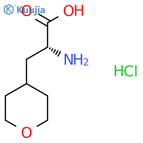 (2R)-2-Amino-3-(oxan-4-yl)propanoic acid hydrochloride structure