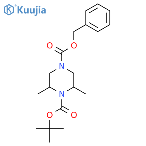 4-Benzyl 1-tert-butyl 2,6-dimethylpiperazine-1,4-dicarboxylate structure