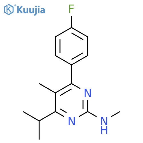 4-(4-fluorophenyl)-6-isopropyl-N,5-dimethylpyrimidin-2-amine structure