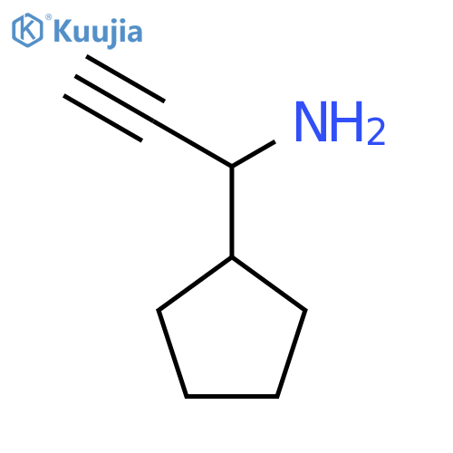 1-cyclopentylprop-2-yn-1-amine structure