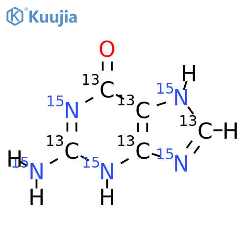 Guanine-13C5,15N5 structure