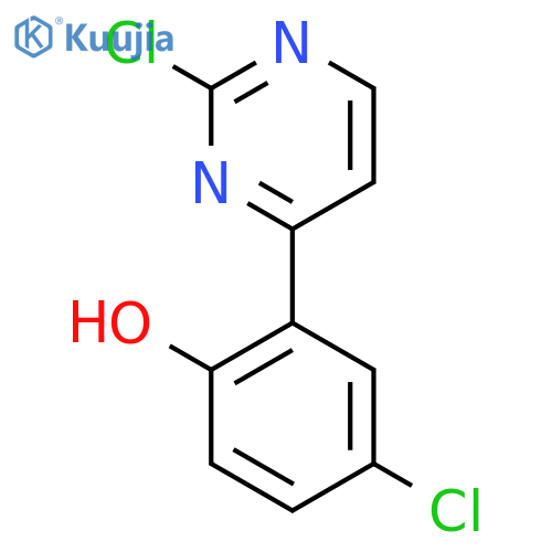 4-Chloro-2-(2-chloropyrimidin-4-yl)phenol structure