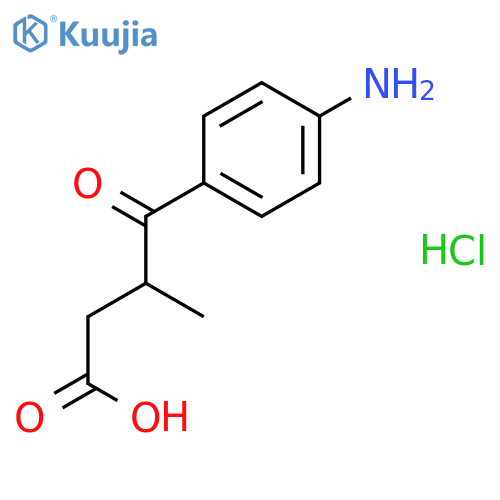 4-(4-Aminophenyl)-3-methyl-4-oxobutanoic acid hydrochloride structure