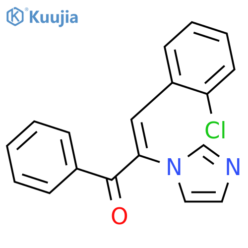 2-Propen-1-one, 3-(2-chlorophenyl)-2-(1H-imidazol-1-yl)-1-phenyl-, (Z)- structure