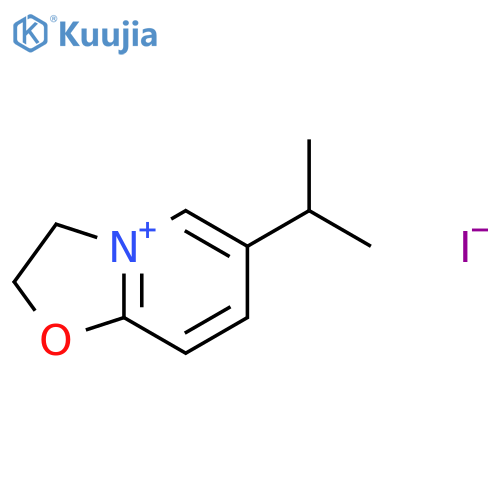 Oxazolo[3,2-a]pyridinium, 2,3-dihydro-6-(1-methylethyl)-, iodide structure