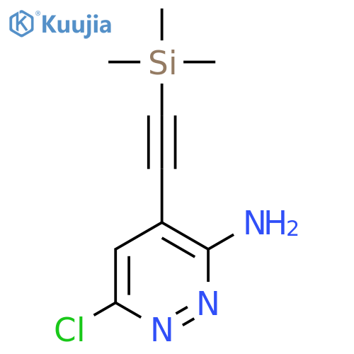 6-Chloro-4-((trimethylsilyl)-ethynyl)pyridazin-3-amine structure