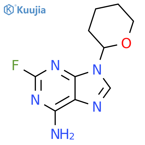 2-Fluoro-9-(tetrahydro-2H-pyran-2-yl)-9H-purin-6-amine structure