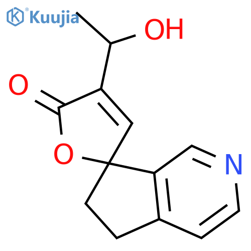 (7S)-5,6-dihydro-4'-[(1R)-1-hydroxyethyl]-5'H-spiro[cyclopenta[c]pyridine-7,2'-furan]-5'-one structure