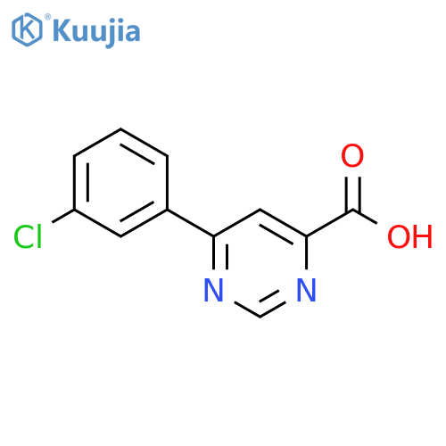6-(3-Chlorophenyl)pyrimidine-4-carboxylic acid structure