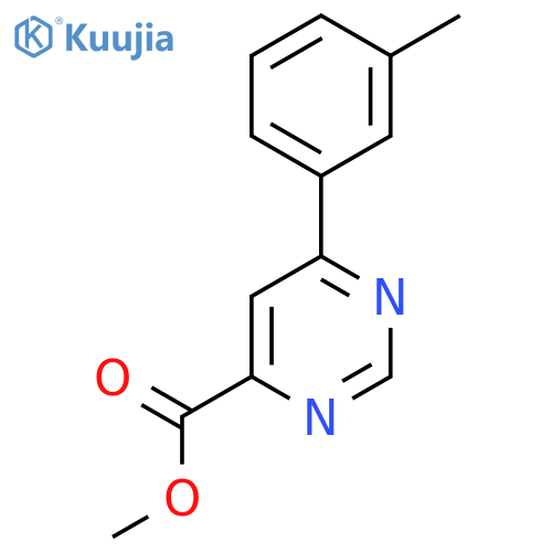 Methyl 6-(3-methylphenyl)pyrimidine-4-carboxylate structure