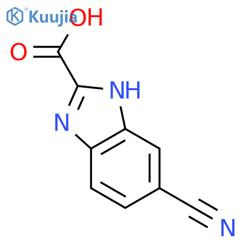 6-cyano-1H-Benzimidazole-2-carboxylic acid structure