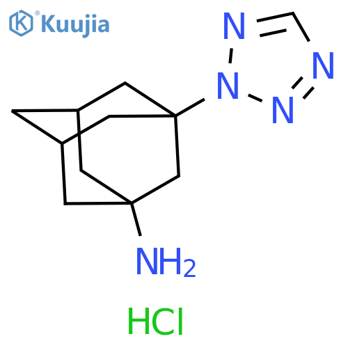 Tricyclo[3.3.1.13,7]decan-1-amine, 3-(2H-tetrazol-2-yl)-, hydrochloride (1:1) structure