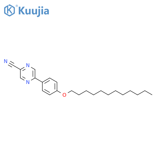5-(4-dodecoxyphenyl)pyrazine-2-carbonitrile structure