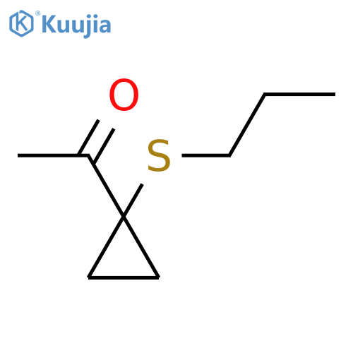 Ethanone,1-[1-(propylthio)cyclopropyl]- structure