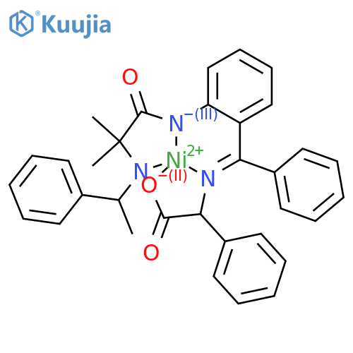 Nickel, [(αR)-α-[[[2-[[2-methyl-1-oxo-2-[(S)-[(1R)-1-phenylethyl]amino-κN]propyl]amino-κN]phenyl]phenylmethylene]amino-κN]benzeneacetato(2-)-κO]-, (SP-4-4)- structure